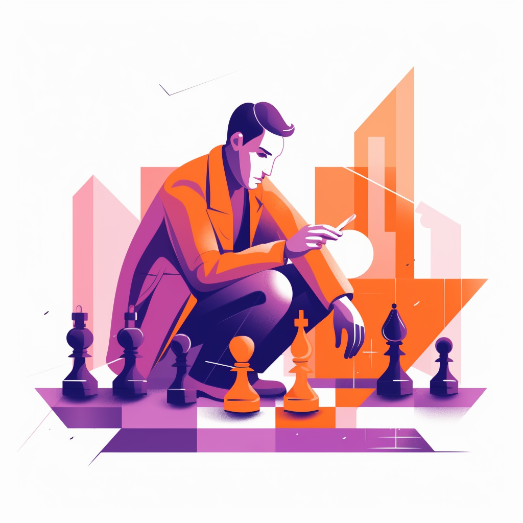 A player deeply focused on a chess endgame scenario